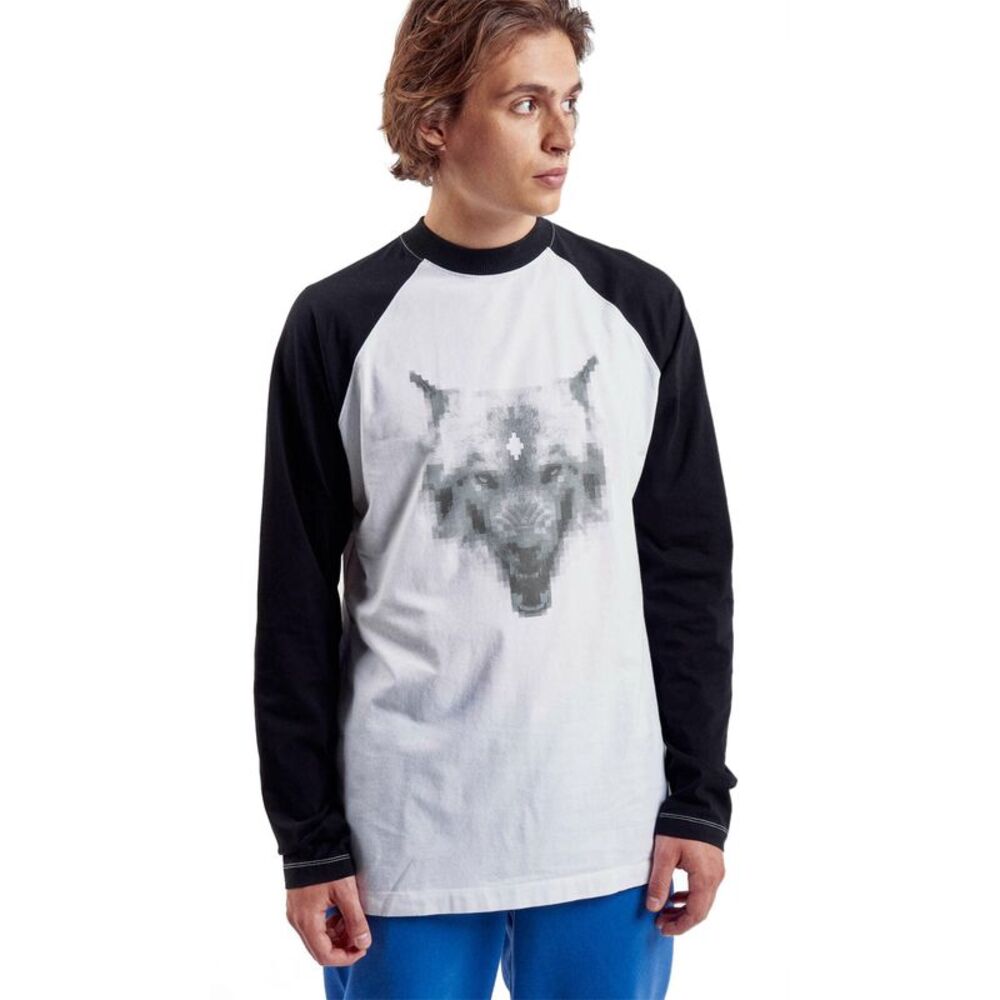 Marcelo Burlon Mens Cross Wolf Long Sleeve T-Shirt Medium Grey - NWT $300